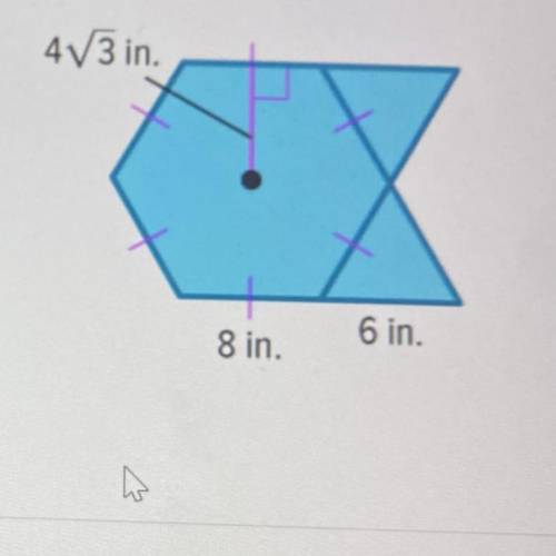 Find the area of the figure. Round to the nearest tenth if necessary. please help w this