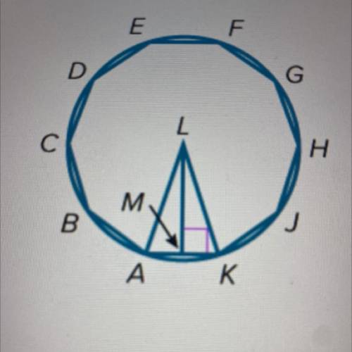 In the figure a regular polygon is inscribed in a circle. Using only the segments given in the figu
