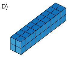 Which right rectangular prism does not have a volume of 36 cubic units?
I think it's C.