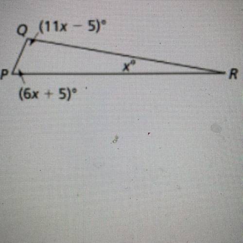 In PQR, what is m angle Q
