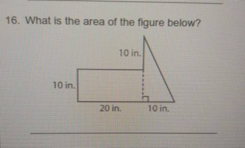 What is the area of the figure below?​