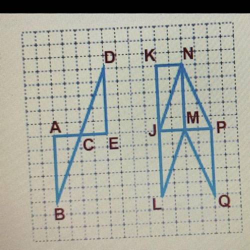 29.Identify the mapping AEDC → APQM.

A reflection
B rotation
C glide reflection
D translation