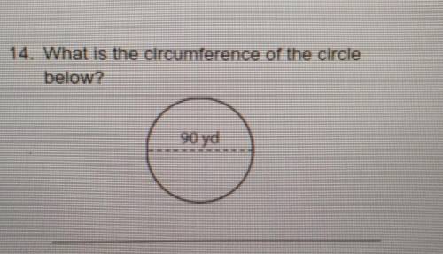 What is the circumference of the circle below?​