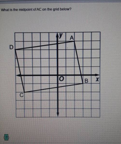 What is the midpoint of AC on the grid below​