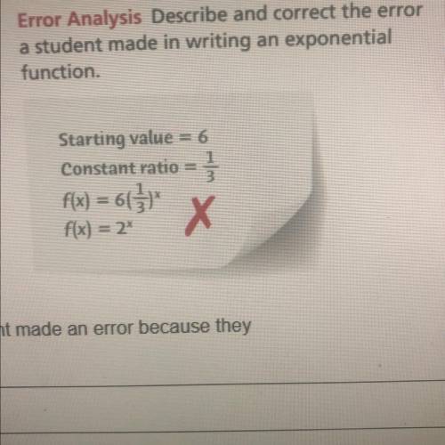 Find the error that was made and correct it