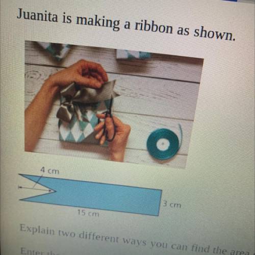 Find the area of the ribbon.
thanks