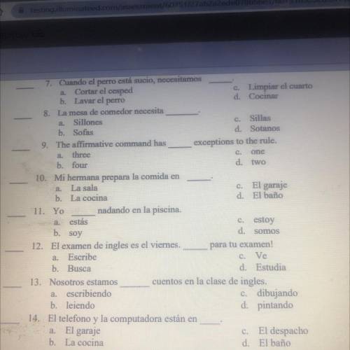 Will give brainliest:For those fluent in Spanish please help.