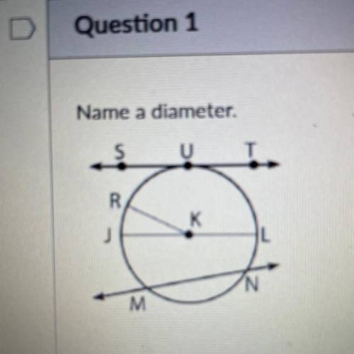 Name a diameter.
HELPPPP