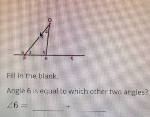 Angle 6 is equal to which other two angles? ​
