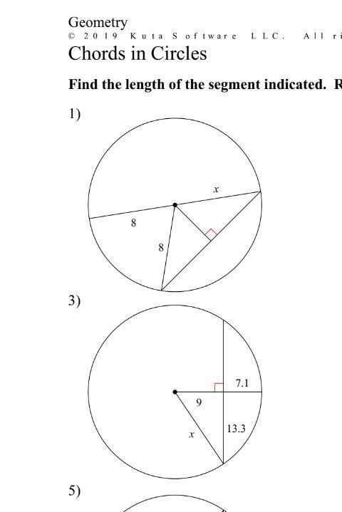 Please help with these two math problems, find the length of the segment indicated, round your answ