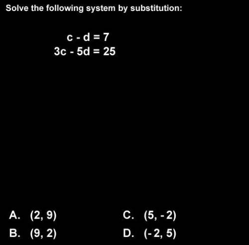 Solve the following system by substitution: