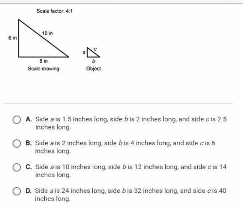 Question: Use the given scale factor and the side lengths of the scale drawing to determine the sid