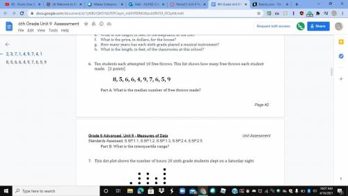 PLEASE ANSWER FAST NUMMBER 6 PART B ONLY-i will give brainlest