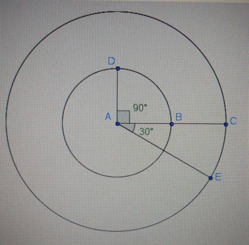 In the diagram, the ratio of AB to AE is 1/2. What is the ratio of the length of DB to the length o