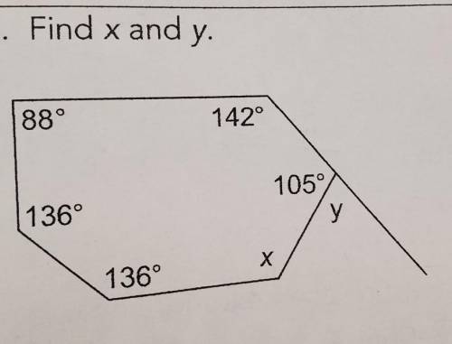 Find x and y ( please explain )​