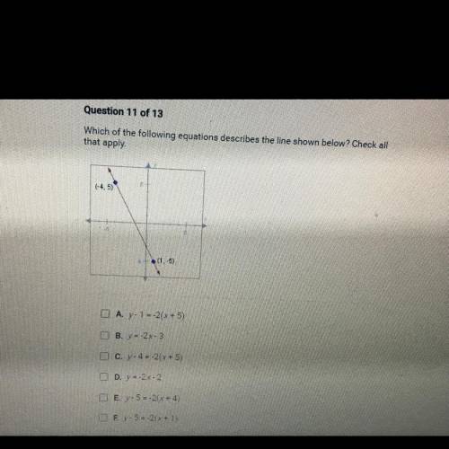 NO LINKS!! HELPP ME QUICK PLSS IM TRYING TO GRADUATE PLS HELP ME OUT Which of the following equatio