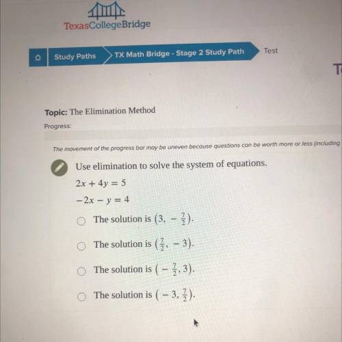 Use elimination to solve this