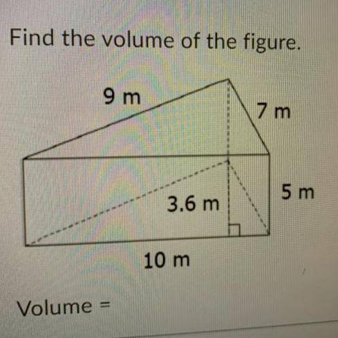 Find the volume of the figure.