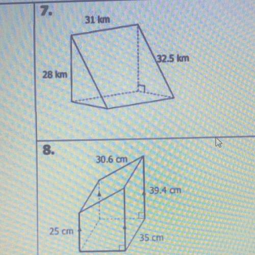 Find the volume of each prism .