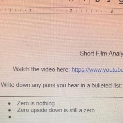 What puns do you hear in the short film called “Zero” 
Please don’t answer if you don’t know