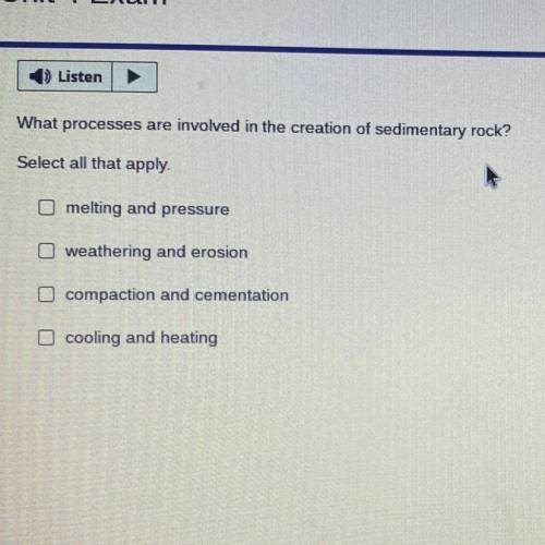 What processes and involved in the creation of sedimentary rock? Please help