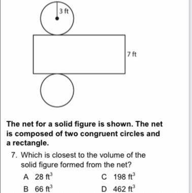 Which is the closest to the volume of the solid figure formed from the net?