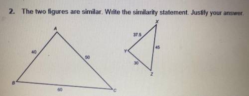 Please Help!

(look at the photo)
—
The two figures are similar. Write the similarity statement. J