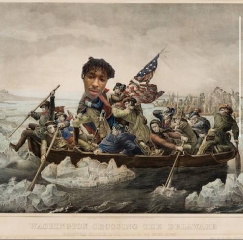 A determined nba youngboy crossing the Delaware river to conquer america #FreeYB