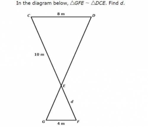 In this diagram, find d please.