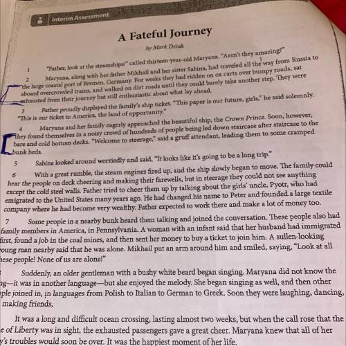 “fateful journey” what elements of the story What did he alter?(paragraph answer)