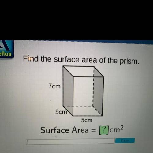 Find the surface area of the prism , need help and steps fast please!!