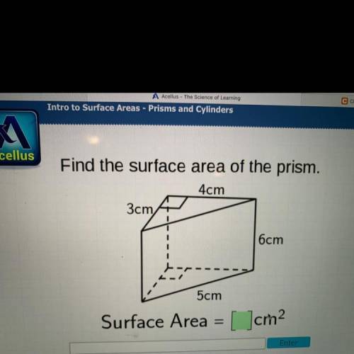Find the surface area of the prism.can someone help fast , I can’t get this