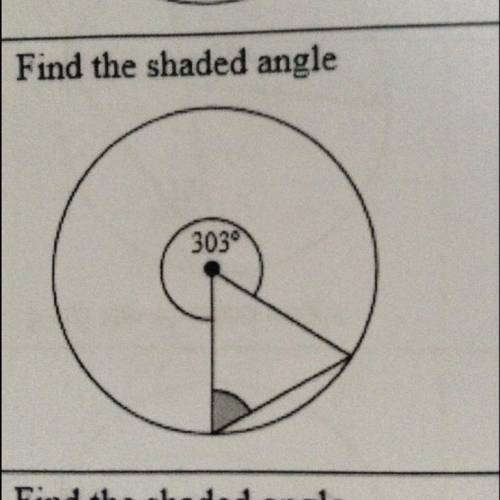 Find the shaded angle