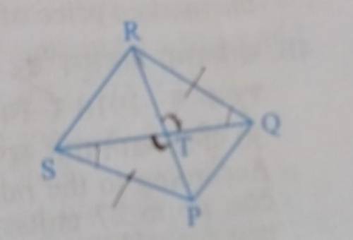 In the given figure PQRS,SP= RQ and RP = SQ.Prove that: RT=ST.​