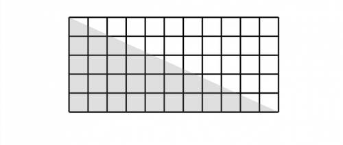 The grid you see below is in the shape of a rectangle. What is the area, in square units, of the sh