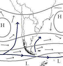 Location of south indian high pressure​