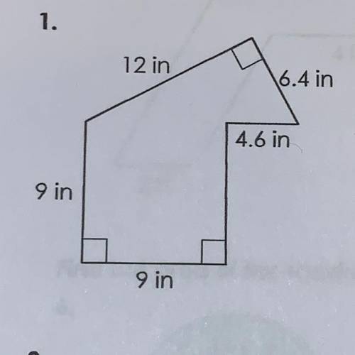 Find the perimeter and area of the shape.
