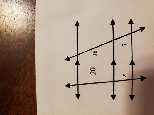 Solve for x. Thank you!