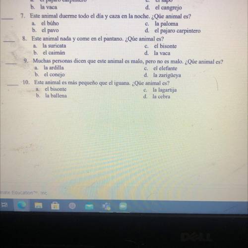 Will give brainliest. For those fluent in Spanish answer 9&10. If you reply with a bot link I’l