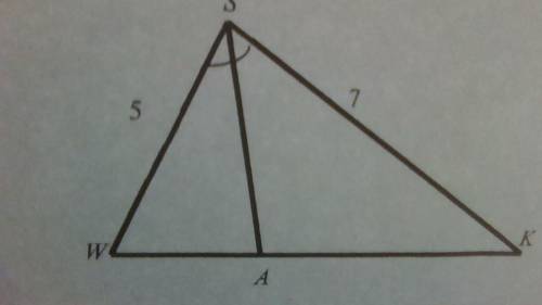 If the perimeter of triangle SWK is 20, find WK, WA, and AK.