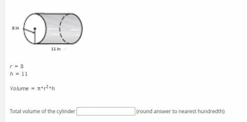 Whats the total volume of the cylinder