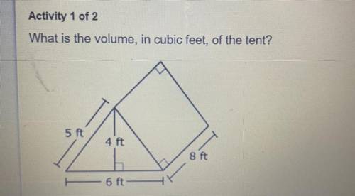 What is the volume, in cubic feet of the tent.