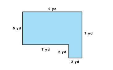 What is the area of this figure?
A: 21 yd2
B: 35 yd2
C: 49 yd2
D: 70 yd2