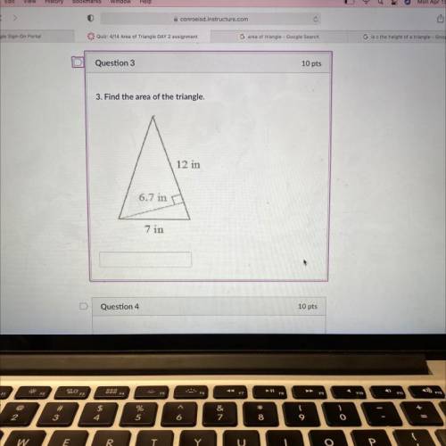(PLEASE PLEASE HELP)
Find the area of the triangle.