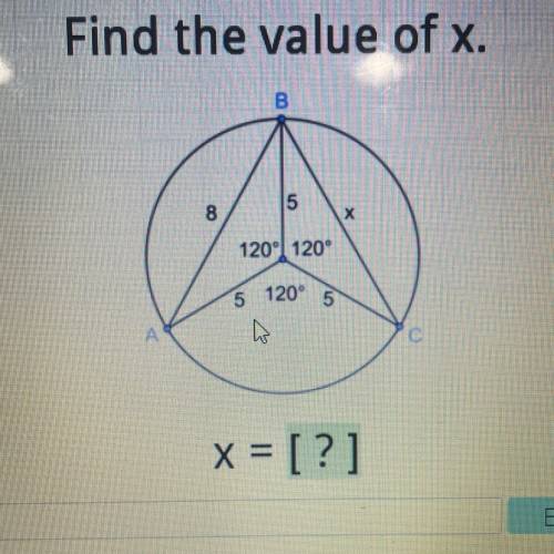 GEOMETRY HELP NEEDED!! find the value of x