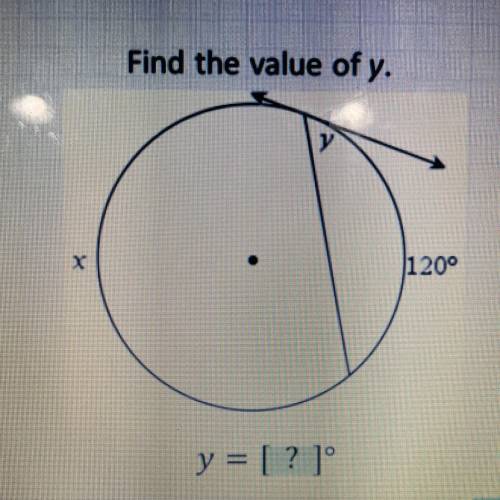 GEOMETRY HELP NEEDED!! find the value of y