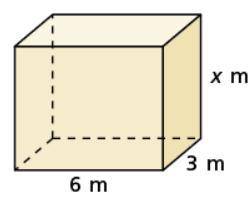 The volume of the prism is 90 cubic meters. Find the value of x.