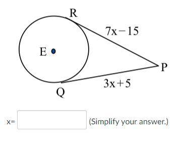 IF YOU ANSWER THIS ILL KISS YOU (36 points)

If PQ and PR are tangent to ⊙E in the given​ figure,