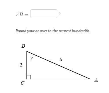 How do I find the angle of B?