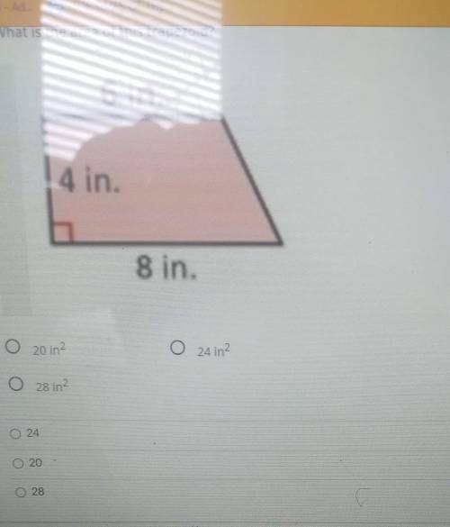 What is the area of a trapezoid​
